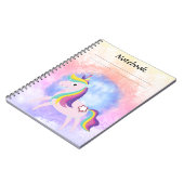 Schattig klein eenhoorn  notitieboek (Linkerzijde)