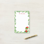 Schattig Klein Elfje & Groene Blad Frame Post-it® Notes (Op bureau)