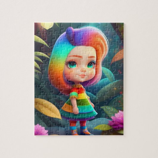 Schattig Klein Elfje Meisje Legpuzzel (Verticaal)