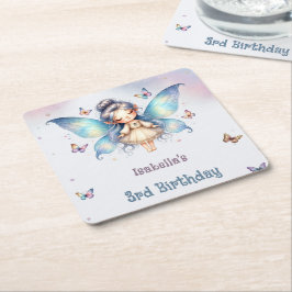 Schattig klein fee kartonnen onderzetters