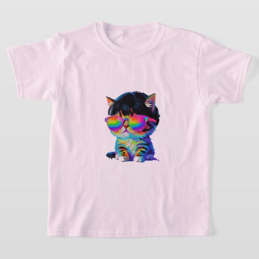 Schattig Klein Grappig Kat (Schilderij Nr. 1) T-shirt (Laagn)