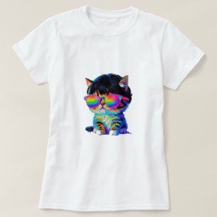 Schattig Klein Grappig Kat (Schilderij Nr. 1) T-shirt