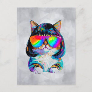 Schattig Klein Grappig Kat (Schilderij Nr. 2) Briefkaart