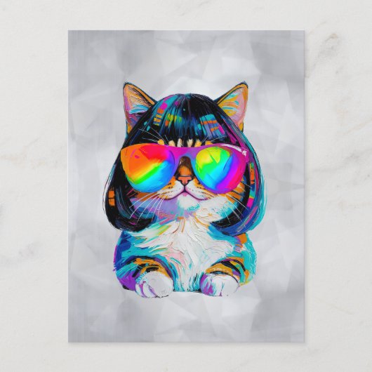Schattig Klein Grappig Kat (Schilderij Nr. 2) Briefkaart (Voorkant)