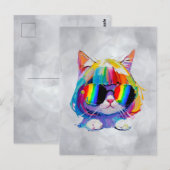 Schattig Klein Grappig Kat (Schilderij Nr. 5) Briefkaart (Voorkant / Achterkant)