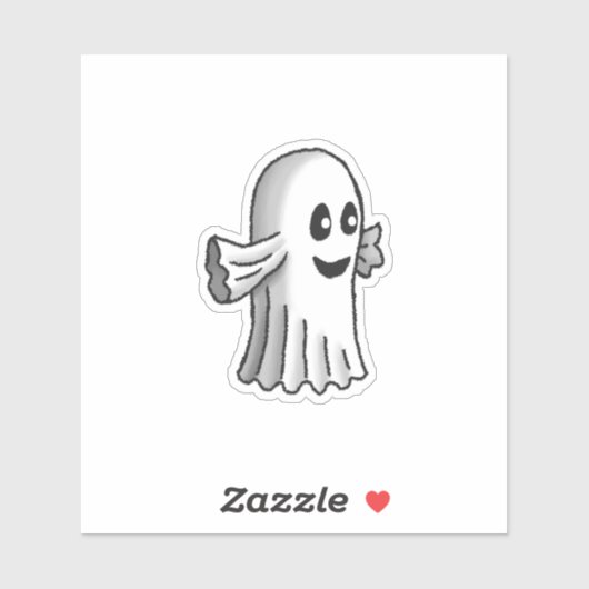 Schattig klein Halloween-spookje Sticker (Vel)