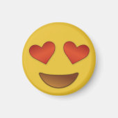Schattig & klein hart voor ogen emoji magneet (Voorkant)