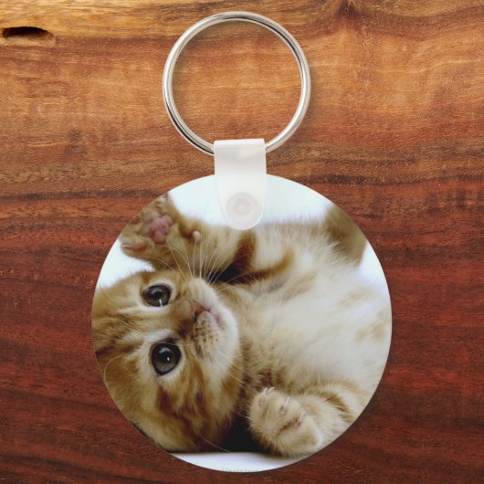schattig klein kattengembertje sleutelhanger (Voorkant)