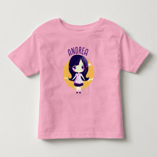 Schattig klein kawaii anime meisje gepersonaliseer kinder shirts