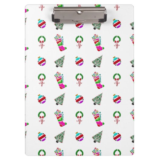 Schattig Klein Kerstpatroon Klembord (Voorkant)
