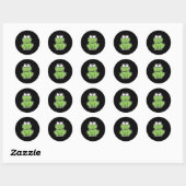 schattig klein kikkerke ronde sticker (Vel)