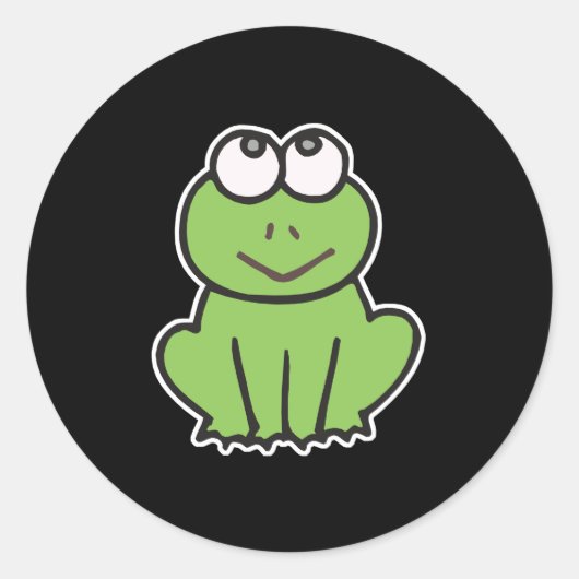 schattig klein kikkerke ronde sticker (Voorkant)