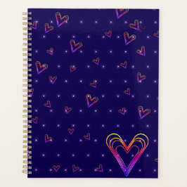 schattig klein kleurrijk hart planner