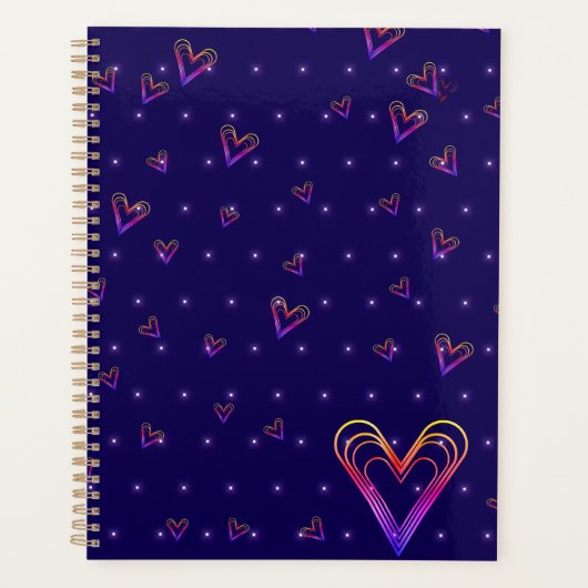 schattig klein kleurrijk hart planner (Voorkant)