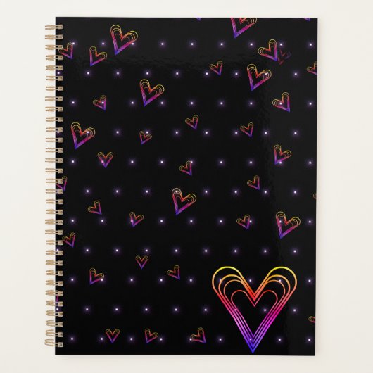schattig klein kleurrijk hart planner (Voorkant)