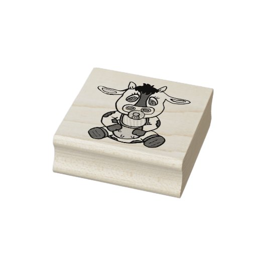 Schattig klein Koe Boerderij Dier Rubberstempel (Stempel)
