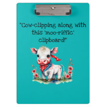 schattig klein koe klembord