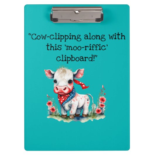schattig klein koe klembord (Voorkant)
