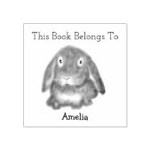 Schattig klein konijn Dit boek behoort tot Rubberstempel (Afrduk)