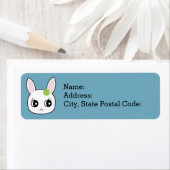 Schattig klein konijnengezicht etiket (Insitu)