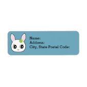 Schattig klein konijnengezicht etiket (Voorkant)