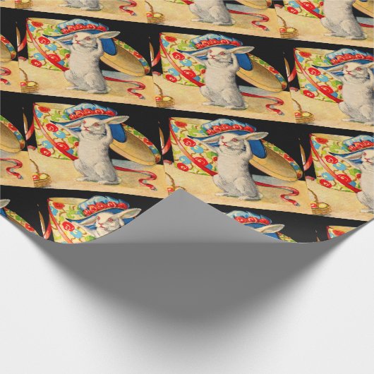 schattig klein konijntje met groot pet cadeaupapier (Hoek)