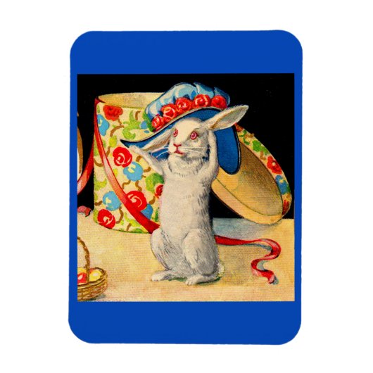 schattig klein konijntje met groot pet magneet (Verticaal)