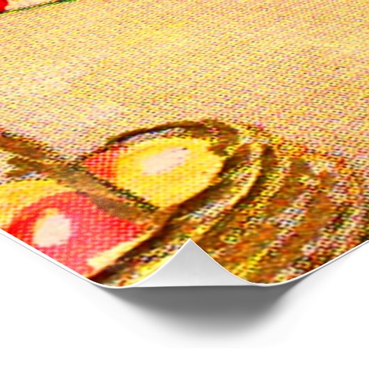 schattig klein konijntje met groot pet perfect poster (Hoek)