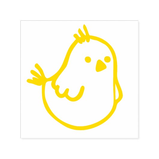 Schattig klein lentekuiken - Tiny Song Bird - Cana Zelfinktende Stempel (Design)