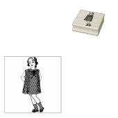 Schattig  klein meisje 1940's rubberstempel (Gestempeld)
