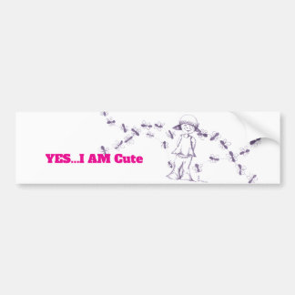 Schattig klein meisje bumpersticker