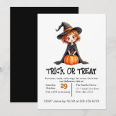Schattig Klein Meisje Dat Trick Or Treats  Kaart (Voorkant / Achterkant)
