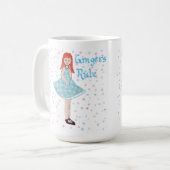 Schattig Klein Meisje "Gingers Regel" Mok (Voorkant links)