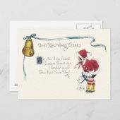 Schattig klein meisje hond bel briefkaart (Voorkant / Achterkant)