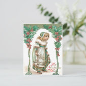 Schattig Klein Meisje Hulst Briefkaart (Staand voorkant)