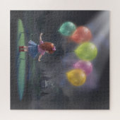 Schattig Klein Meisje met Ballonnen Legpuzzel (Horizontaal)