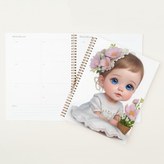 Schattig klein meisje met blauwe ogen planner (Display)