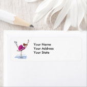 schattig klein meisje schaatje etiket (Insitu)