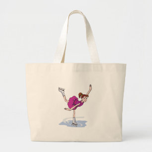 schattig klein meisje schaatje grote tote bag