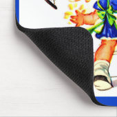 schattig klein meisje schilderij op de muur muismat (Hoek)