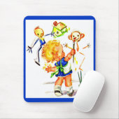 schattig klein meisje schilderij op de muur muismat (Met muis)