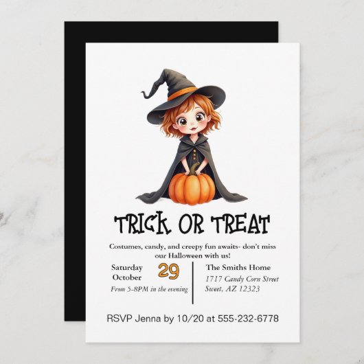 Schattig Klein Meisje Snoep of een Beetje Vreemd  Kaart (Voorkant / Achterkant)