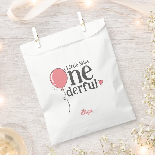 Schattig klein Miss Onederful eerste verjaardag ro Bedankzakje (Geknipt)