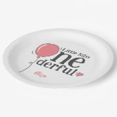 Schattig klein Miss Onederful roze Custom Papieren Bordje (Gekanteld)