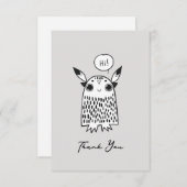 Schattig klein monster notitiekaartje (Voorkant / Achterkant)