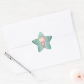 Schattig Klein Monster Ster Sticker (Envelop)
