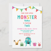 Schattig klein monster verjaardag jongen Halloween Kaart (Voorkant)