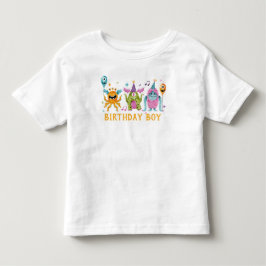 Schattig Klein Monster Verjaardags Jongen Kinder Shirts