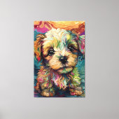Schattig klein mooi puppy. canvas afdruk (Voorkant)