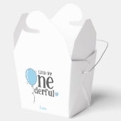 Schattig klein Mr Onederful eerste verjaardag blau Bedankdoosjes (Geopend)